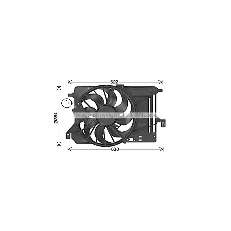 Ventilateur, refroidissement du moteur AVA QUALITY COOLING FD7685