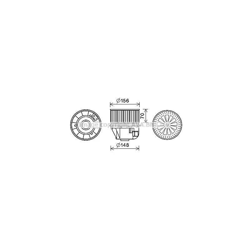 Moteur électrique, pulseur d'air habitacle AVA QUALITY COOLING FD8611