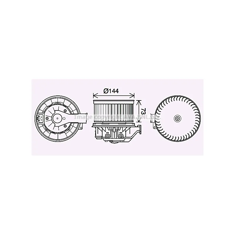 Moteur électrique, pulseur d'air habitacle AVA QUALITY COOLING FD8629