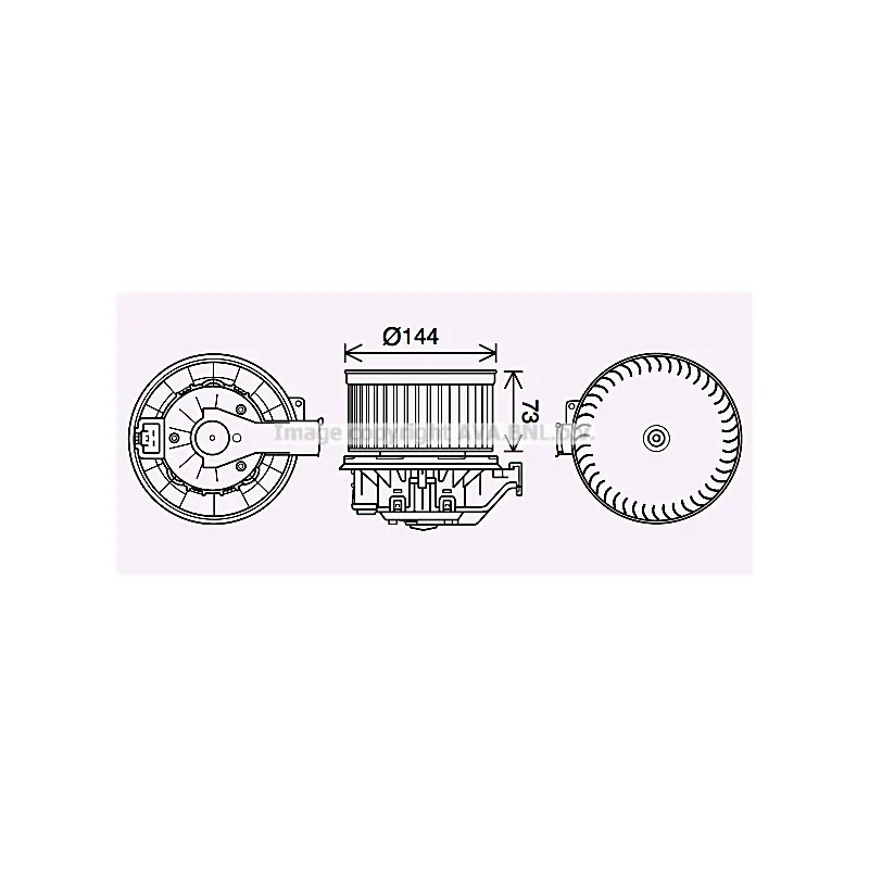 Moteur électrique, pulseur d'air habitacle AVA QUALITY COOLING FD8632