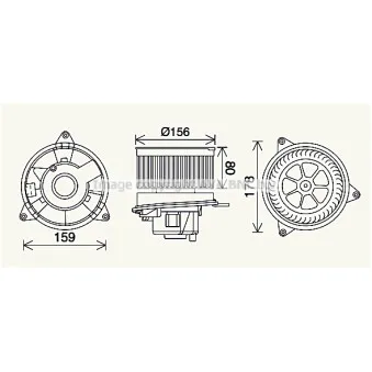 Moteur électrique, pulseur d'air habitacle AVA QUALITY COOLING FD8638