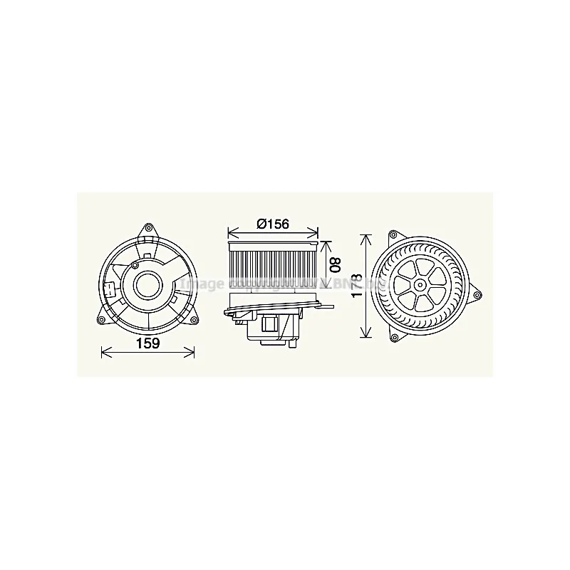 Moteur électrique, pulseur d'air habitacle AVA QUALITY COOLING FD8638