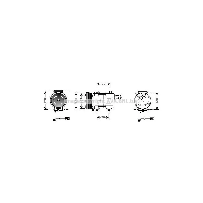 Compresseur, climatisation AVA QUALITY COOLING FDAK288