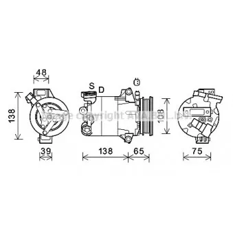 Compresseur, climatisation AVA QUALITY COOLING FDAK595