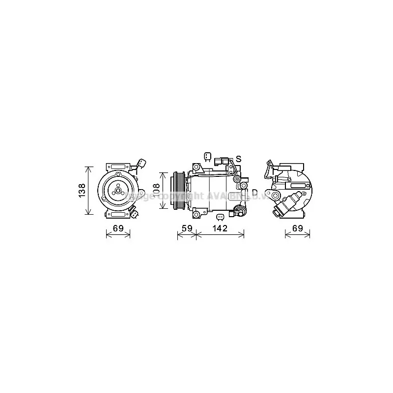Compresseur, climatisation AVA QUALITY COOLING FDAK603