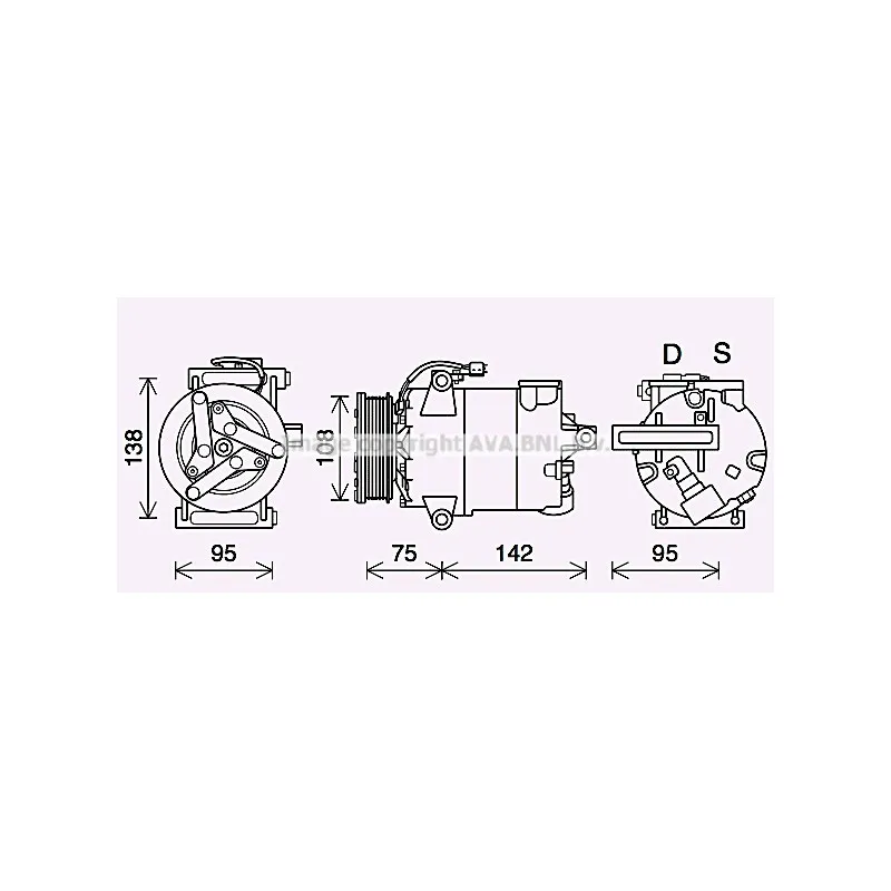 Compresseur, climatisation AVA QUALITY COOLING FDAK635
