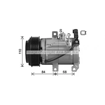 Compresseur, climatisation AVA QUALITY COOLING FDAK682