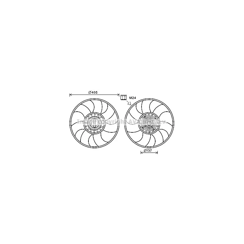 Ventilateur, refroidissement du moteur AVA QUALITY COOLING FDF609