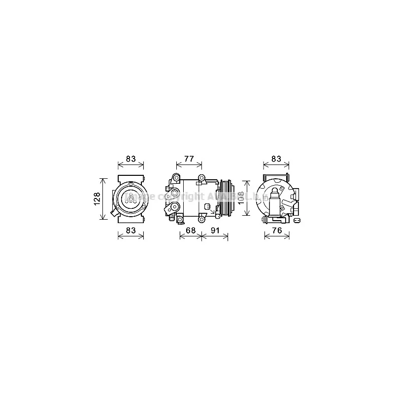 Compresseur, climatisation AVA QUALITY COOLING FDK604