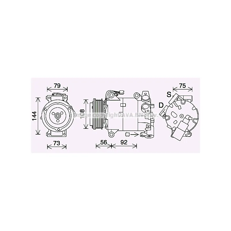 Compresseur, climatisation AVA QUALITY COOLING FDK636