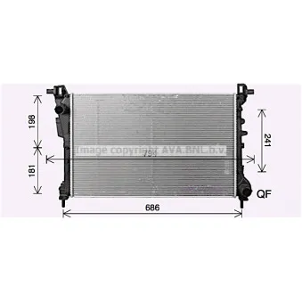 Radiateur, refroidissement du moteur AVA QUALITY COOLING