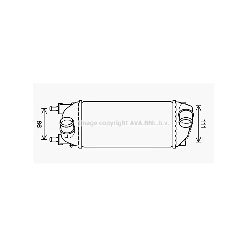 Intercooler, échangeur AVA QUALITY COOLING FT4459