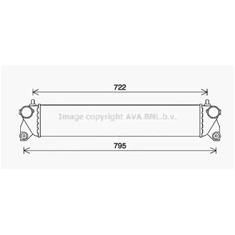 Intercooler, échangeur AVA QUALITY COOLING FT4461