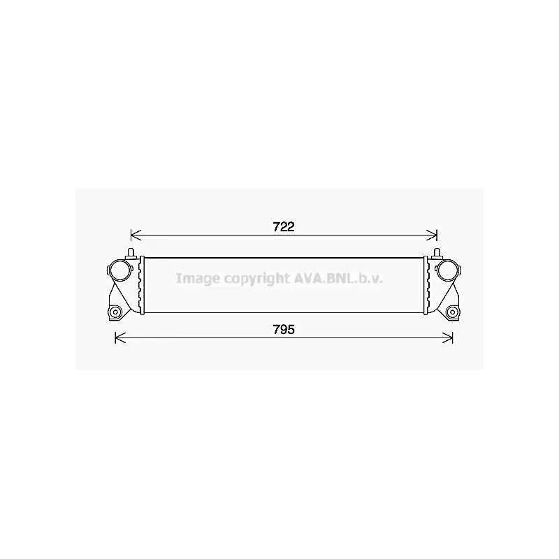 Intercooler, échangeur AVA QUALITY COOLING FT4461