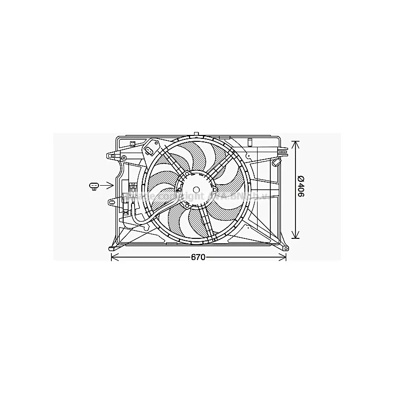 Ventilateur, refroidissement du moteur AVA QUALITY COOLING FT7611