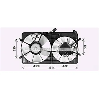 Ventilateur, refroidissement du moteur AVA QUALITY COOLING FT7613