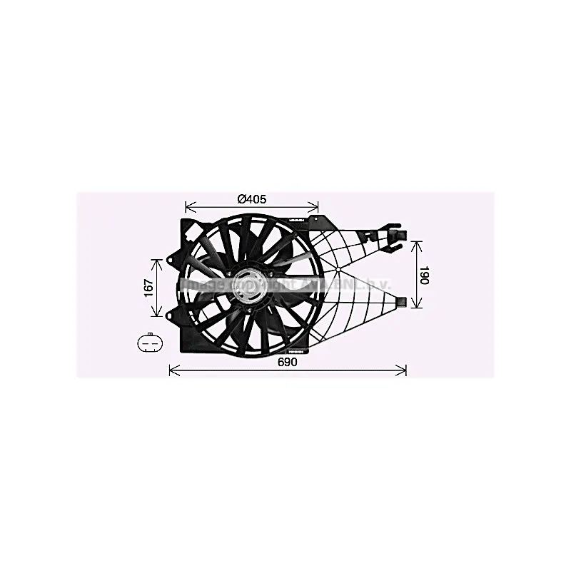Ventilateur, refroidissement du moteur AVA QUALITY COOLING FT7614