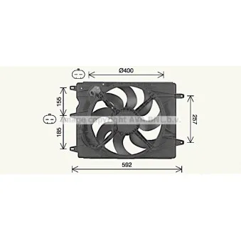 Ventilateur, refroidissement du moteur AVA QUALITY COOLING FT7616