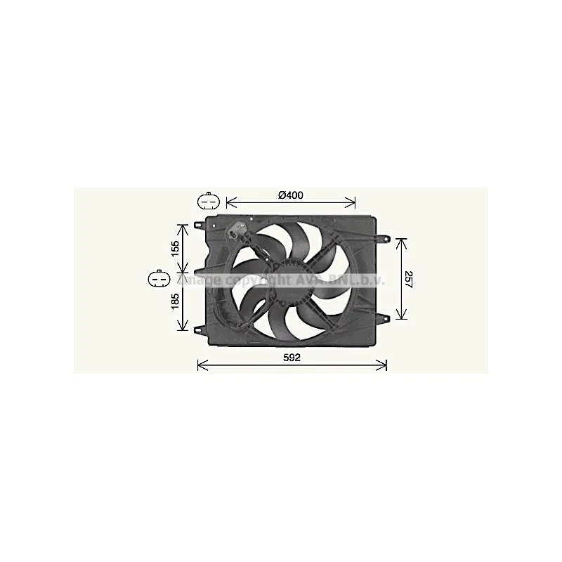 Ventilateur, refroidissement du moteur AVA QUALITY COOLING FT7616