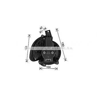 Moteur électrique, pulseur d'air habitacle AVA QUALITY COOLING FT8475