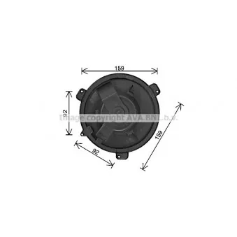 Moteur électrique, pulseur d'air habitacle AVA QUALITY COOLING FT8480