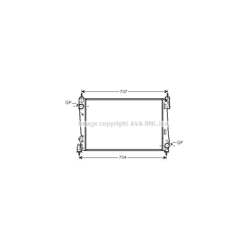 Radiateur, refroidissement du moteur AVA QUALITY COOLING FTA2454