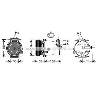 Compresseur, climatisation AVA QUALITY COOLING