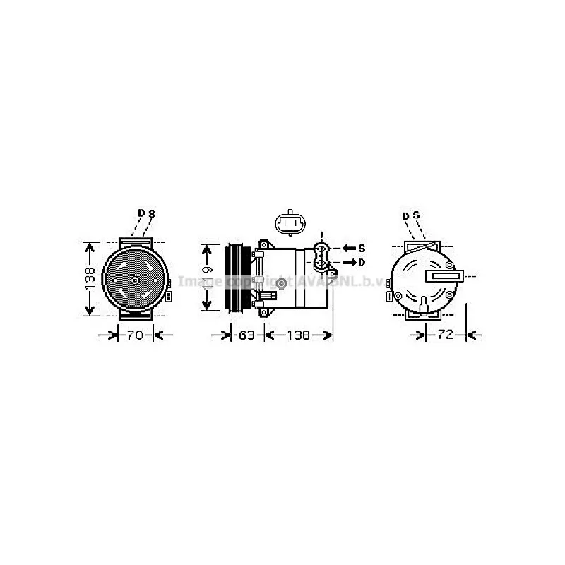 Compresseur, climatisation AVA QUALITY COOLING FTAK334