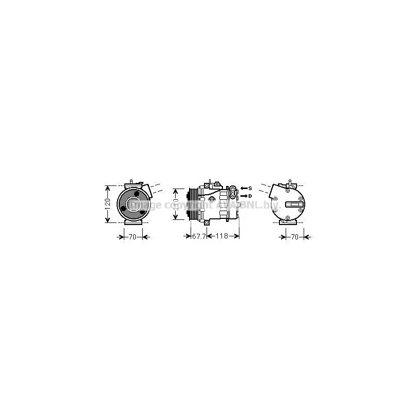 Compresseur, climatisation AVA QUALITY COOLING FTAK384