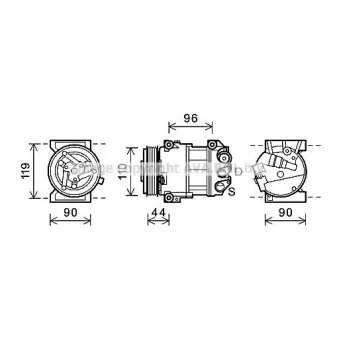 Compresseur, climatisation AVA QUALITY COOLING FTAK407