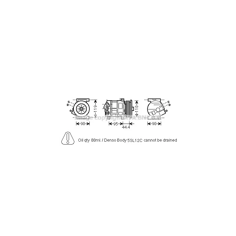 Compresseur, climatisation AVA QUALITY COOLING FTK457