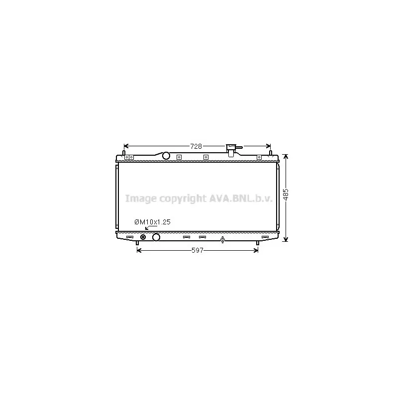 Radiateur, refroidissement du moteur AVA QUALITY COOLING HD2308