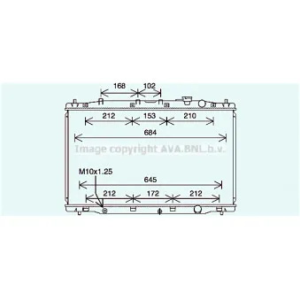 Radiateur, refroidissement du moteur AVA QUALITY COOLING