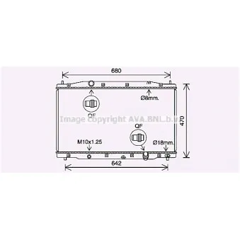 Radiateur, refroidissement du moteur AVA QUALITY COOLING HD2315