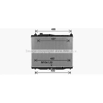 Radiateur, refroidissement du moteur AVA QUALITY COOLING HD2321