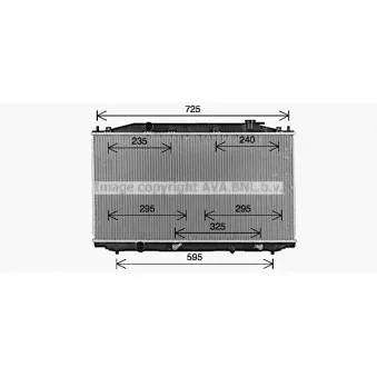 Radiateur, refroidissement du moteur AVA QUALITY COOLING