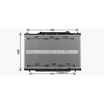 Radiateur, refroidissement du moteur AVA QUALITY COOLING