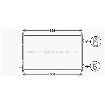 Condenseur, climatisation AVA QUALITY COOLING HD5317D