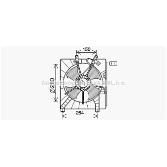 Ventilateur, refroidissement du moteur AVA QUALITY COOLING