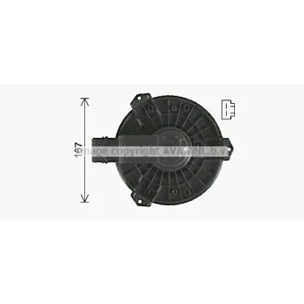 Moteur électrique, pulseur d'air habitacle AVA QUALITY COOLING HD8327
