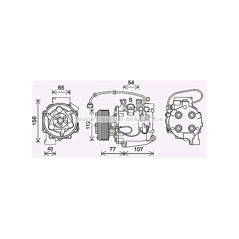 Compresseur, climatisation AVA QUALITY COOLING HDK311