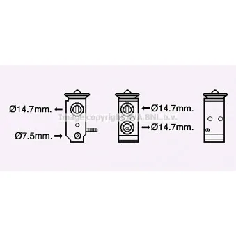 Détendeur, climatisation AVA QUALITY COOLING HY1579