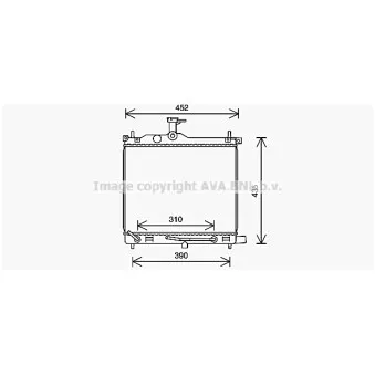 Radiateur, refroidissement du moteur AVA QUALITY COOLING HY2454