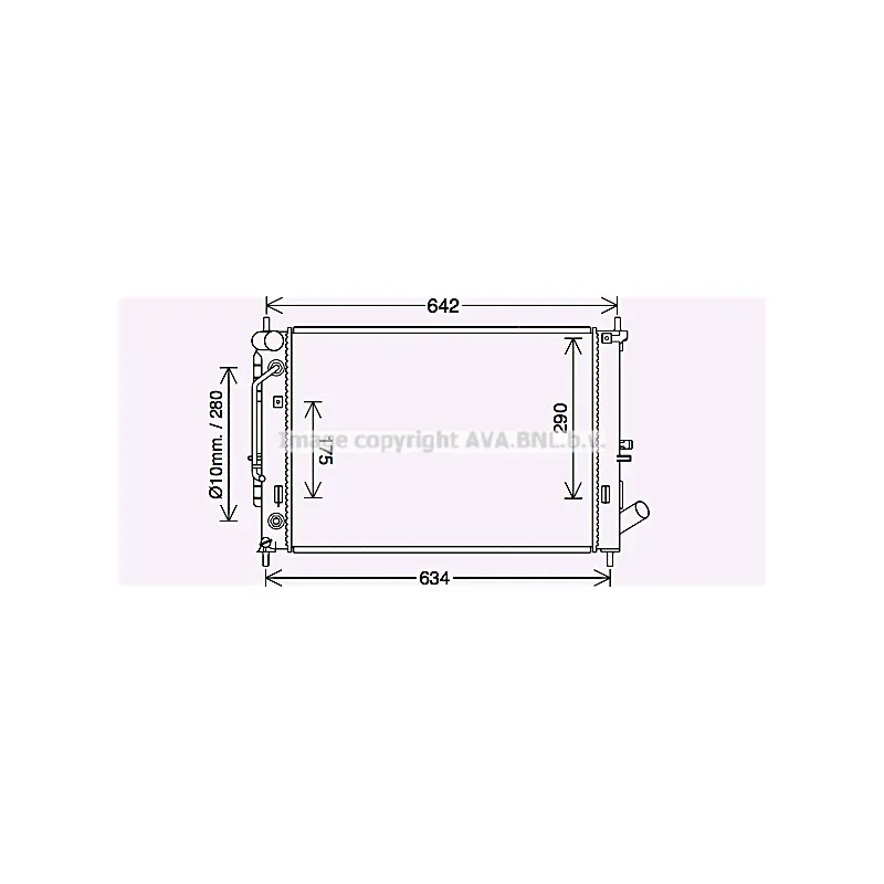 Radiateur, refroidissement du moteur AVA QUALITY COOLING HY2465