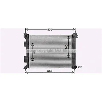 Radiateur, refroidissement du moteur AVA QUALITY COOLING HY2479