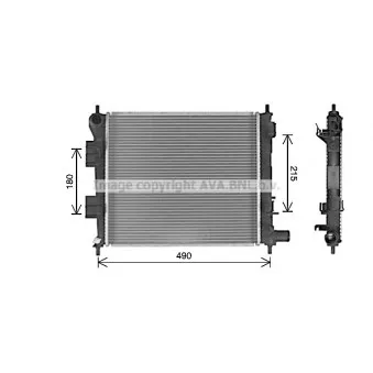 Radiateur, refroidissement du moteur AVA QUALITY COOLING HY2488