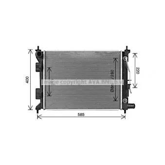 Radiateur, refroidissement du moteur AVA QUALITY COOLING