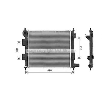Radiateur, refroidissement du moteur AVA QUALITY COOLING HY2578