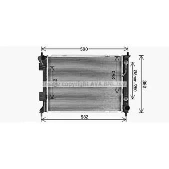 Radiateur, refroidissement du moteur AVA QUALITY COOLING
