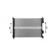 Radiateur, refroidissement du moteur AVA QUALITY COOLING HY2590 - Visuel 2